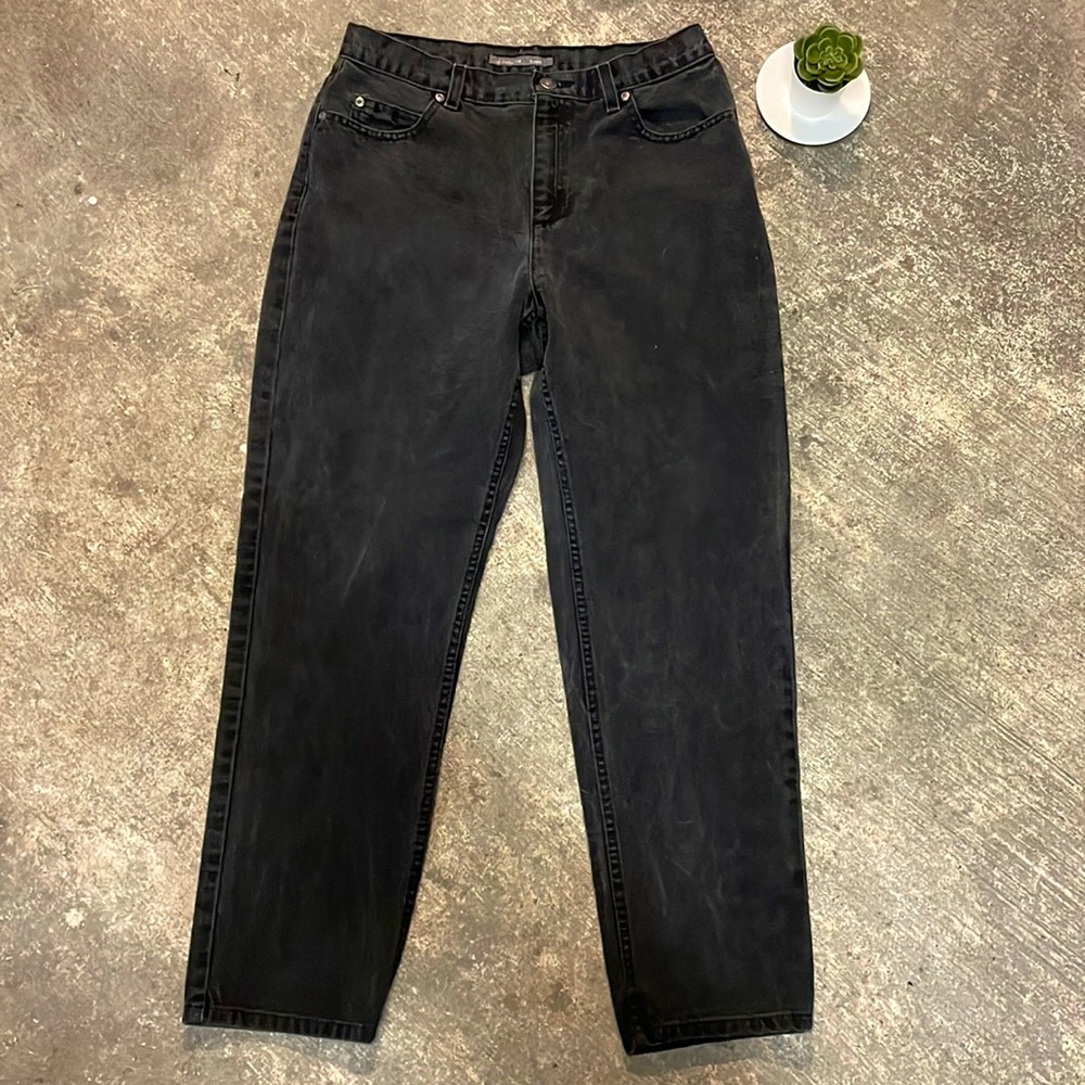Liz Claiborne Black Tapered Leg Mom Jeans – Size 12 Petite